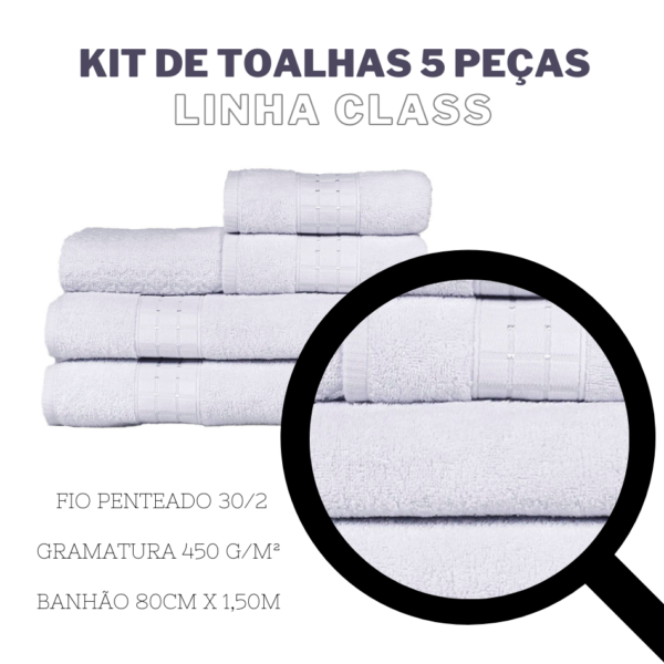 Jogo de Toalhas - 5 Peças - Coleção CLASS - DIANNELI - Image 3