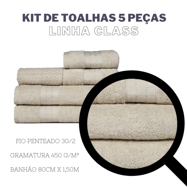 Jogo de Toalhas - 5 Peças - Coleção CLASS - DIANNELI - Image 2