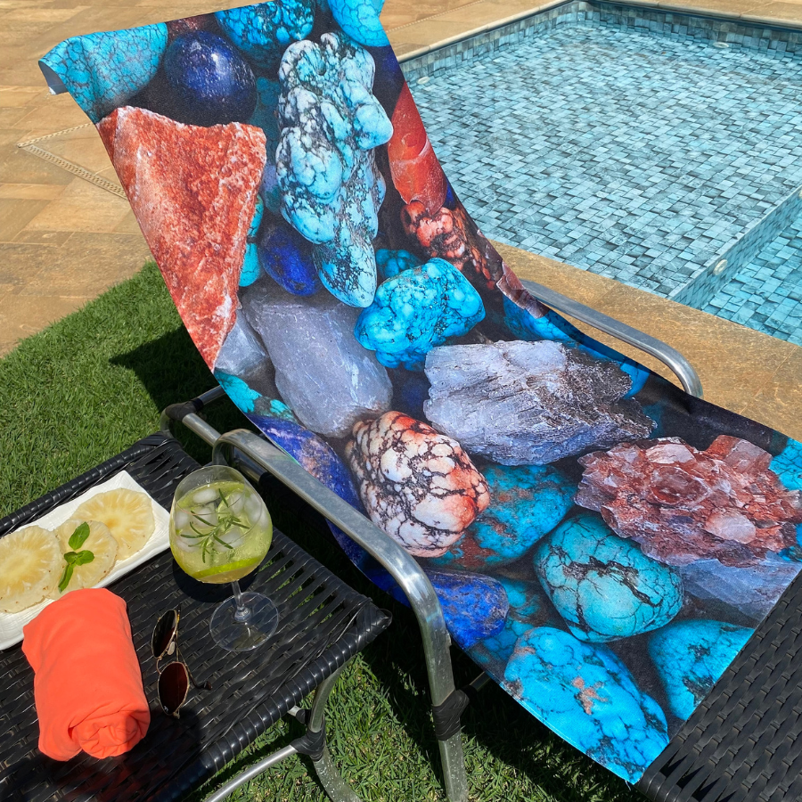 Toalha de Praia e Piscina BRISA – Estampa Pedras