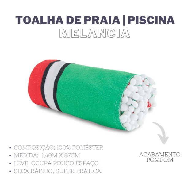 Toalha de Praia e Piscina SUMMER – Estampa Melancia - Image 2