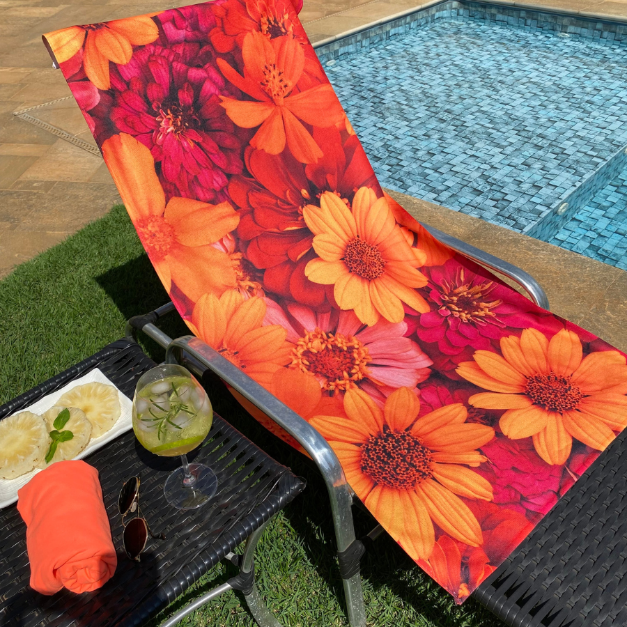 Toalha de Praia e Piscina BRISA – Estampa Floral