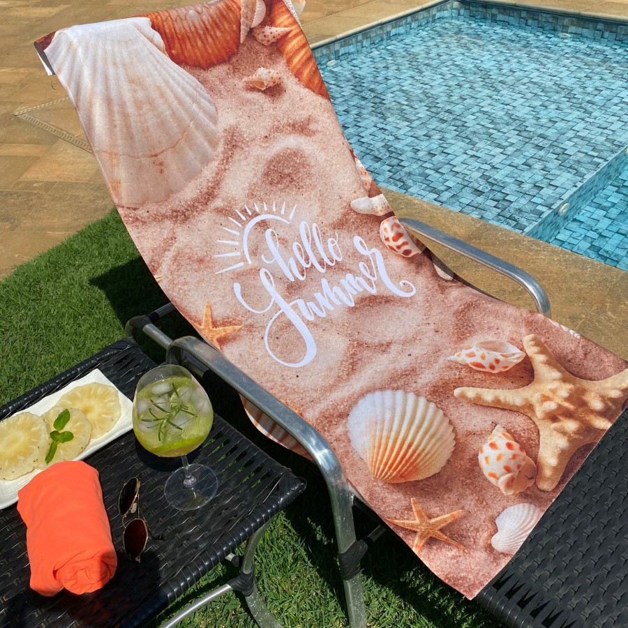 Toalha de Praia e Piscina BRISA – Estampa Conchas