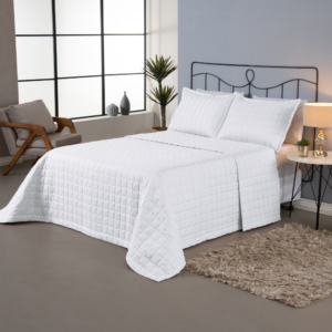 Conjunto de Colcha Cobre Leito Matelado Casal - 3 Peças - Dupla Face - SOFT