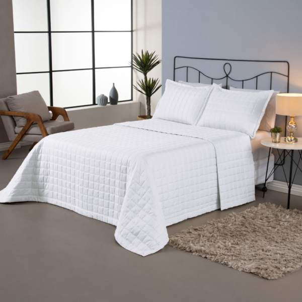 Conjunto de Colcha Cobre Leito Matelado Casal - 3 Peças - Dupla Face - SOFT