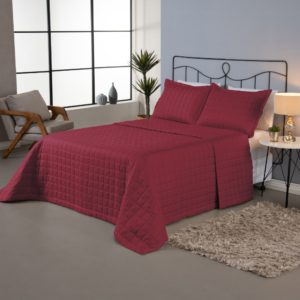 Conjunto de Colcha Cobre Leito Matelado King - 3 Peças - Dupla Face - SOFT