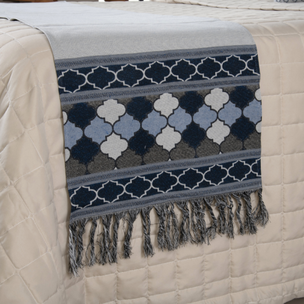 Conjunto peseira com Almofadas cheias Jacquard - QUEEN - 5 Peças - Image 2