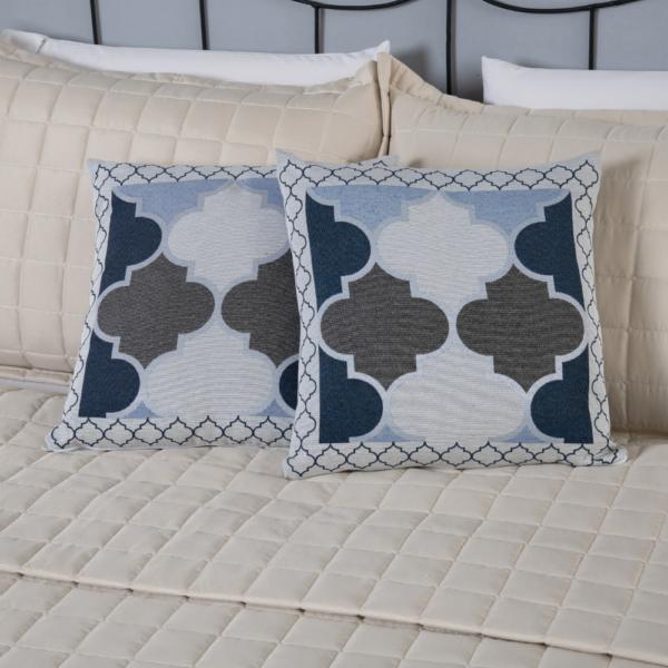 Conjunto peseira com Almofadas cheias Jacquard - QUEEN - 5 Peças - Image 4