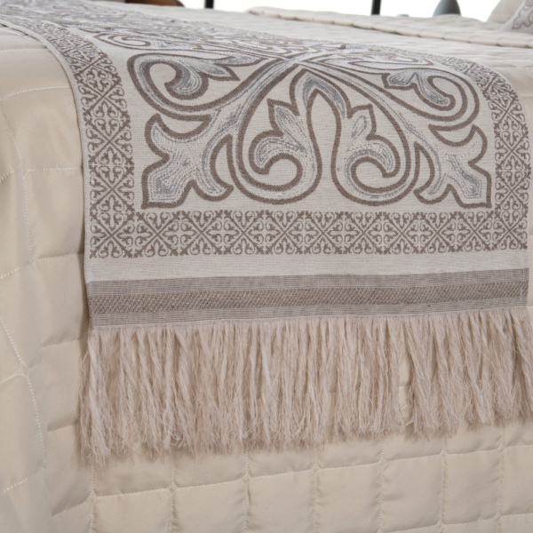 Conjunto peseira com Almofadas cheias Jacquard - QUEEN - 5 Peças - Image 6