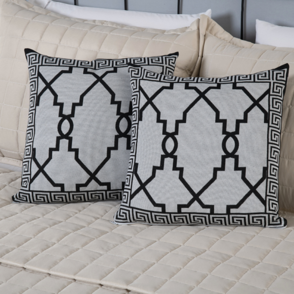 Conjunto peseira com Almofadas cheias Jacquard - QUEEN - 5 Peças - Image 12
