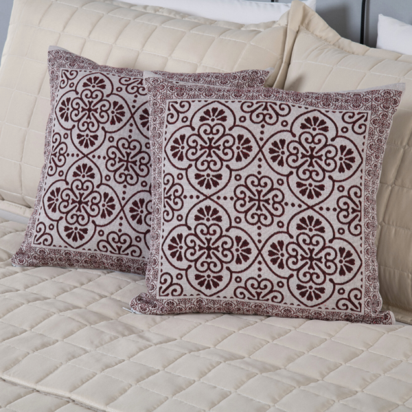 Conjunto peseira com Almofadas cheias Jacquard - QUEEN - 5 Peças - Image 18