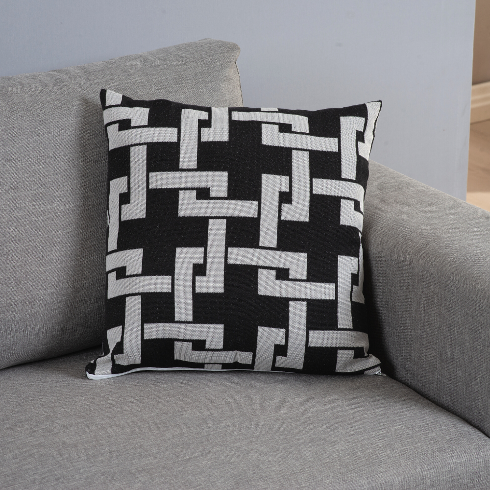 Capa de almofada 45 x 45 - Jacquard sala e quarto - Duplas face