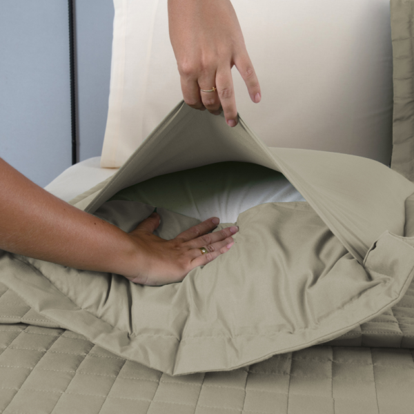 Conjunto de Colcha Cobre Leito Matelado Queen - 3 Peças - Percal 300 Fios - COPACABANA - Image 15