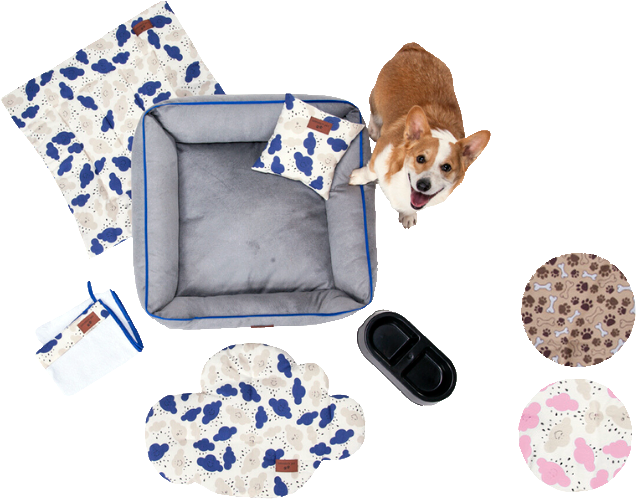 Jogo de caminha Pet tamanho G - 6 Peças - Coleção TALENTOS PET