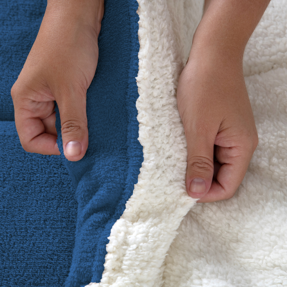 Coberdrom Cobertor Dupla Face Casal Padrão Manta Soft e Sherpa de Carneiro - Imagem 6