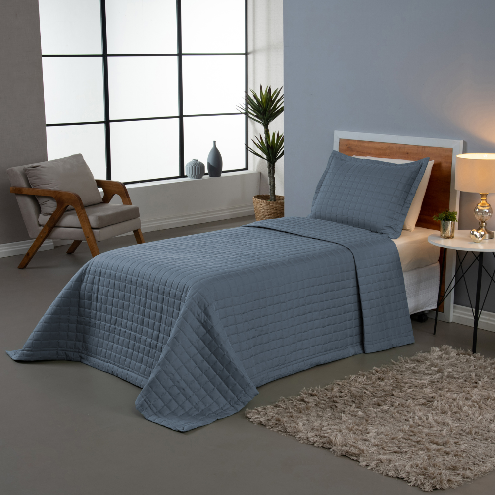 Conjunto 2 Pçs Cobre Leito Solteiro Copacabana Matelado Percal 300 Fios - Imagem 5