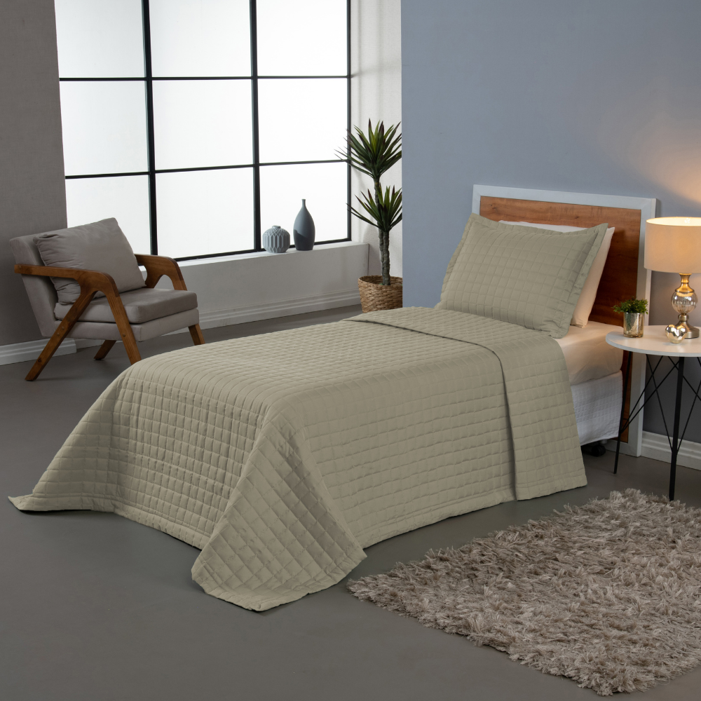 Conjunto 2 Pçs Cobre Leito Solteiro Copacabana Matelado Percal 300 Fios - Imagem 4