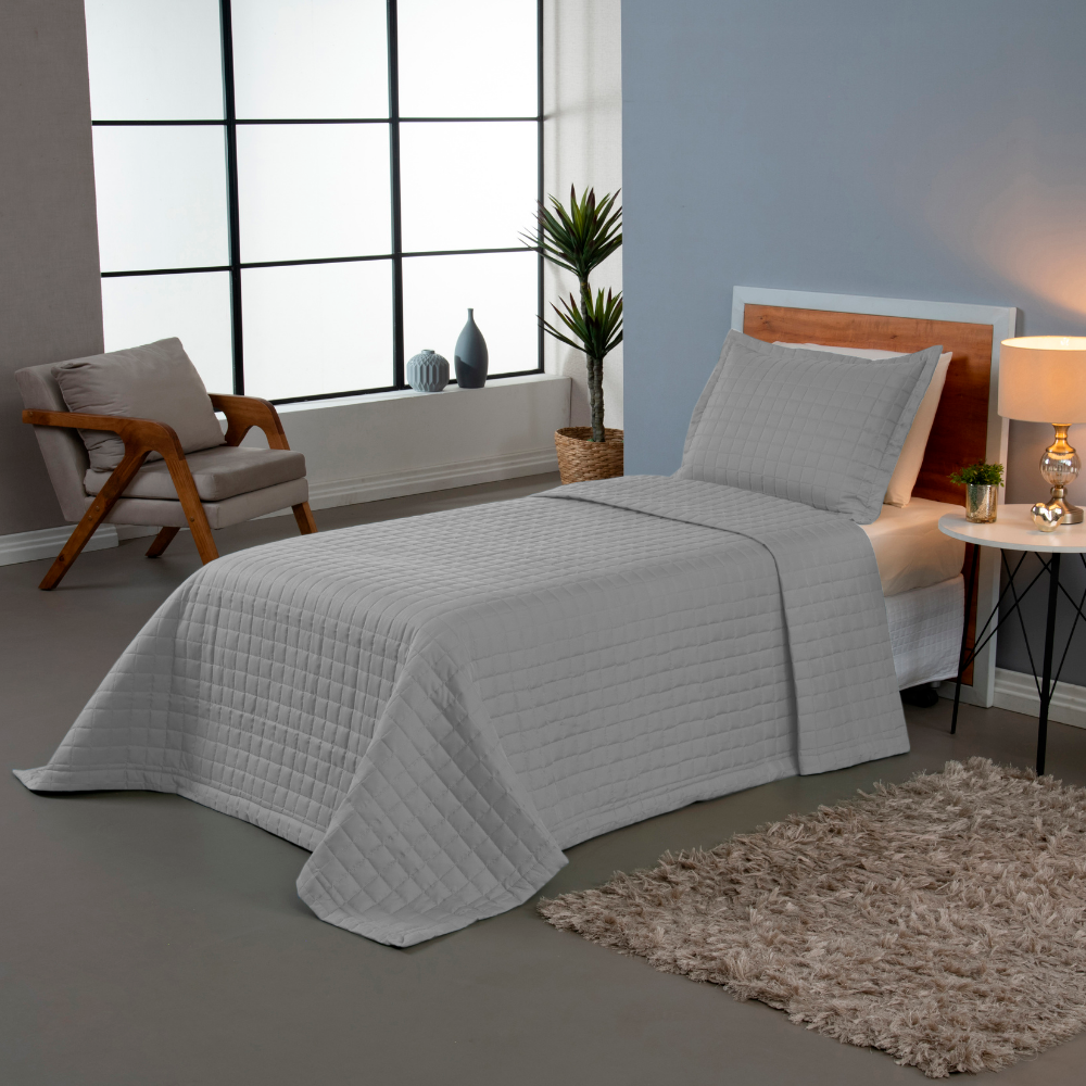 Conjunto 2 Pçs Cobre Leito Solteiro Copacabana Matelado Percal 300 Fios - Imagem 3