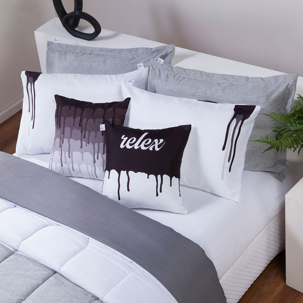 Kit 7 Pçs Edredom Casal King Colorful Linho e Hipercal 400 Fios - Imagem 5