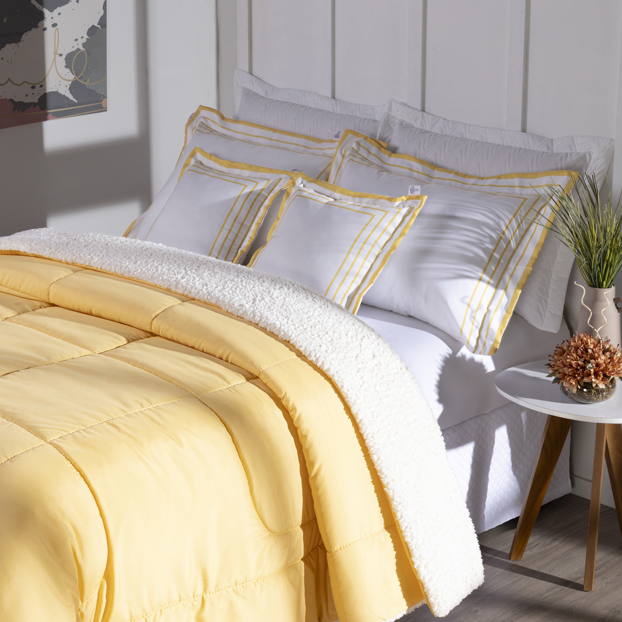 Kit 5 Pçs Coberdrom Casal Queen Soft Hipercal 400 Fios Dupla Face - Imagem 3