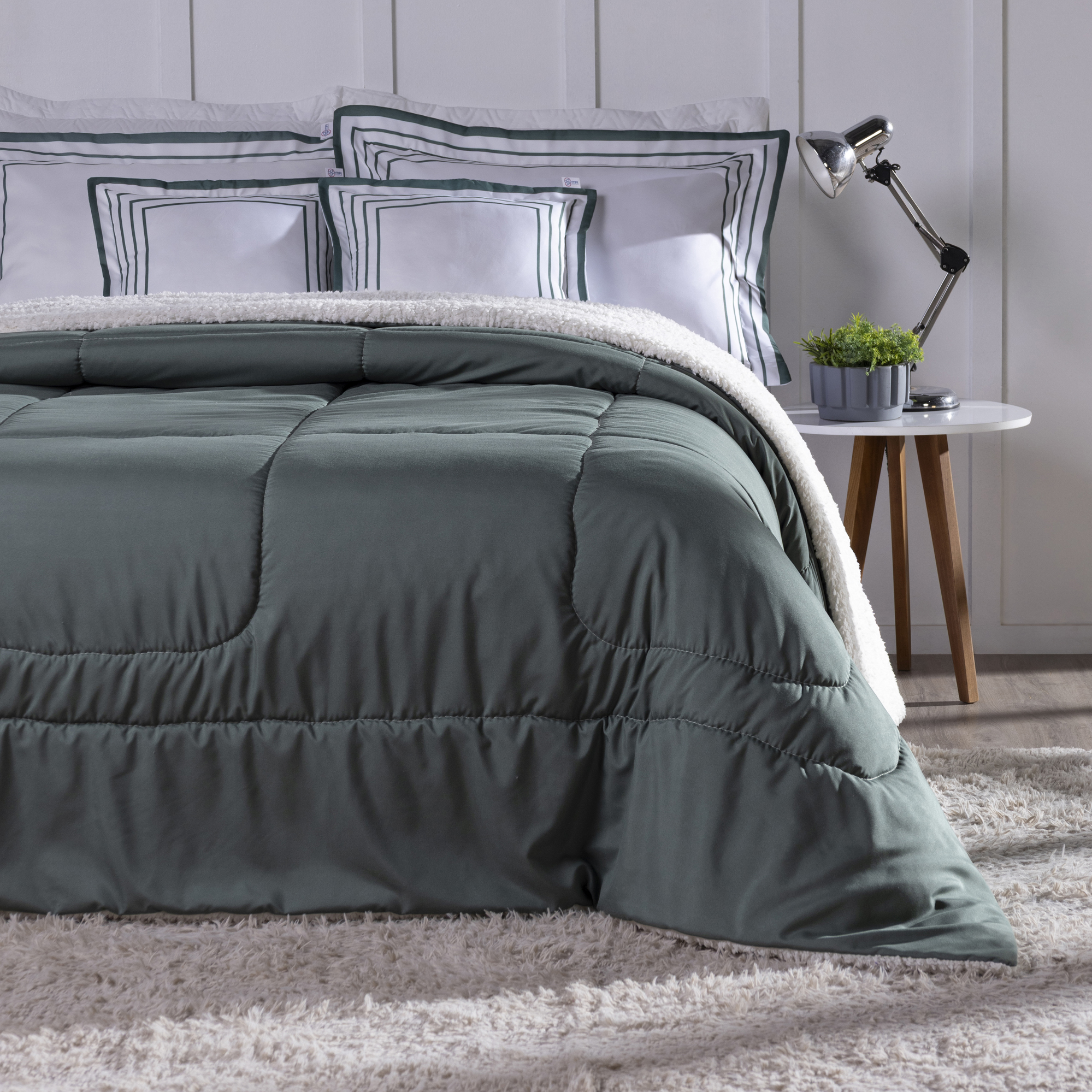 Kit 5 Pçs Coberdrom Casal Queen Soft Hipercal 400 Fios Dupla Face - Imagem 7