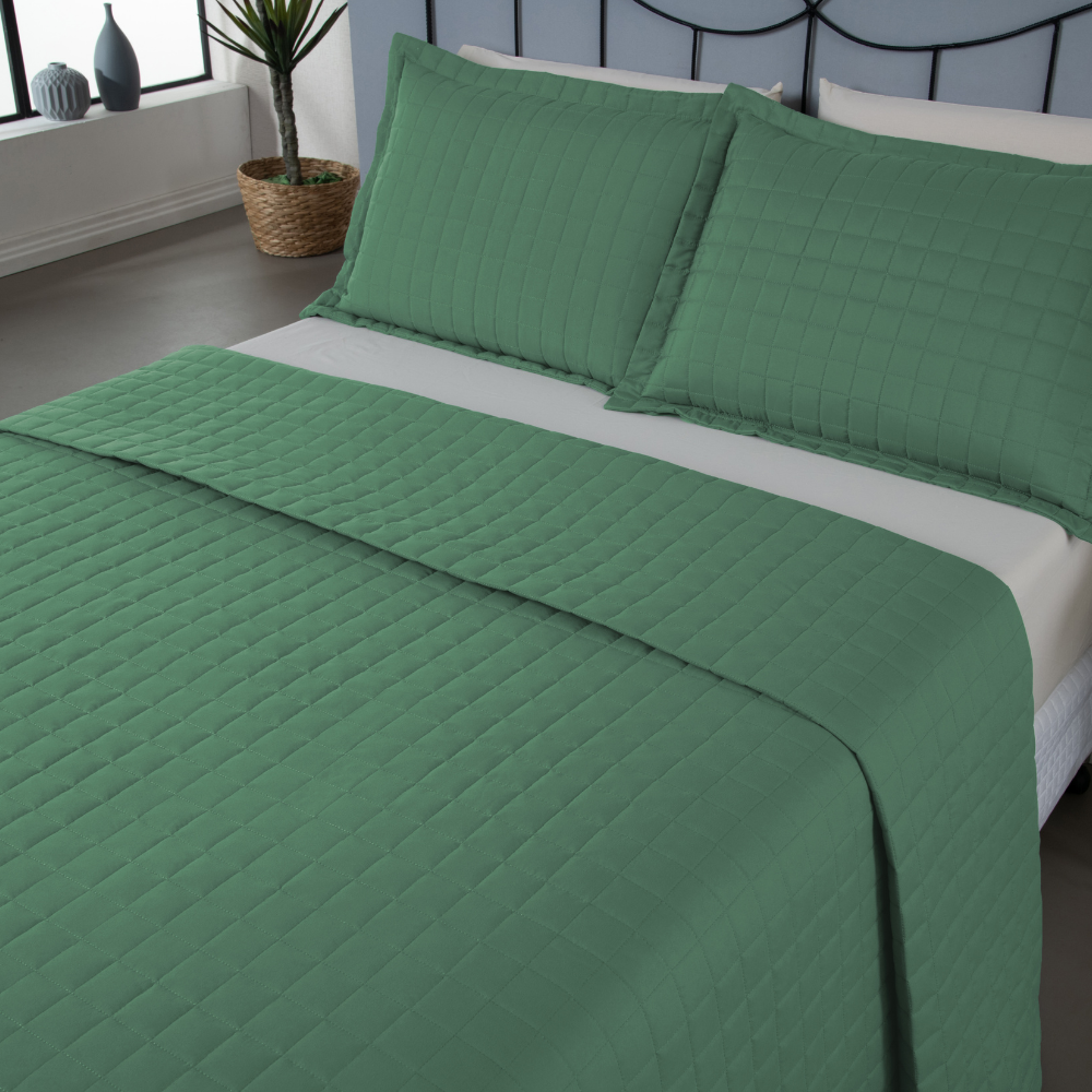 Conjunto de Colcha Cobre Leito Matelado King - 3 Peças - Percal 300 Fios - COPACABANA